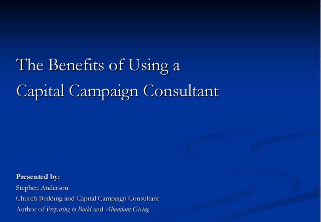 Why Hire A Capital Campaign Consultant
