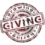 Grunge Rubber Stamp "Giving"